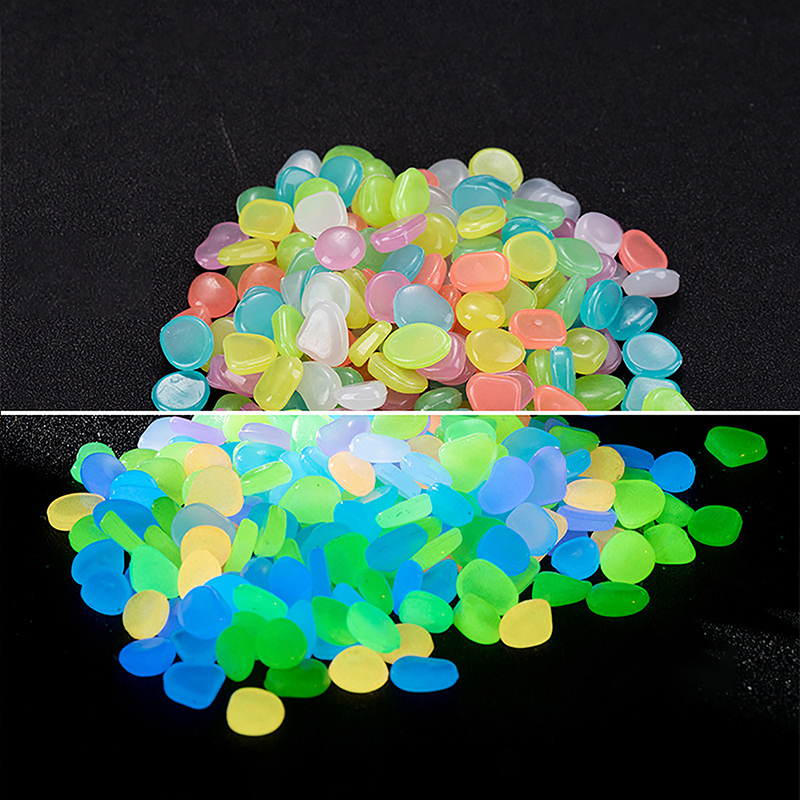 Aquarium Fish Glow In The Dark - C 100 stuks tuindecoratie lichtgevende stenen