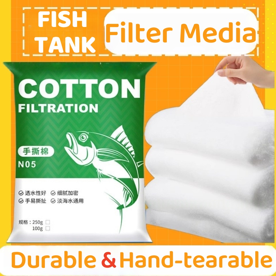Aquarium Fish Images - Bionische kasjmier aquariumfilterfloss - fenolvrij, handgescheurbaar