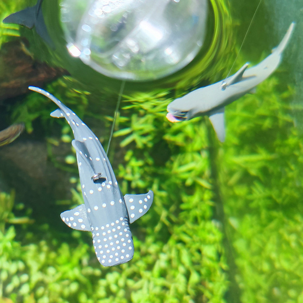 Aquarium Fish Shark - 3 stuks levensechte drijvende haai aquariumdecoratie,