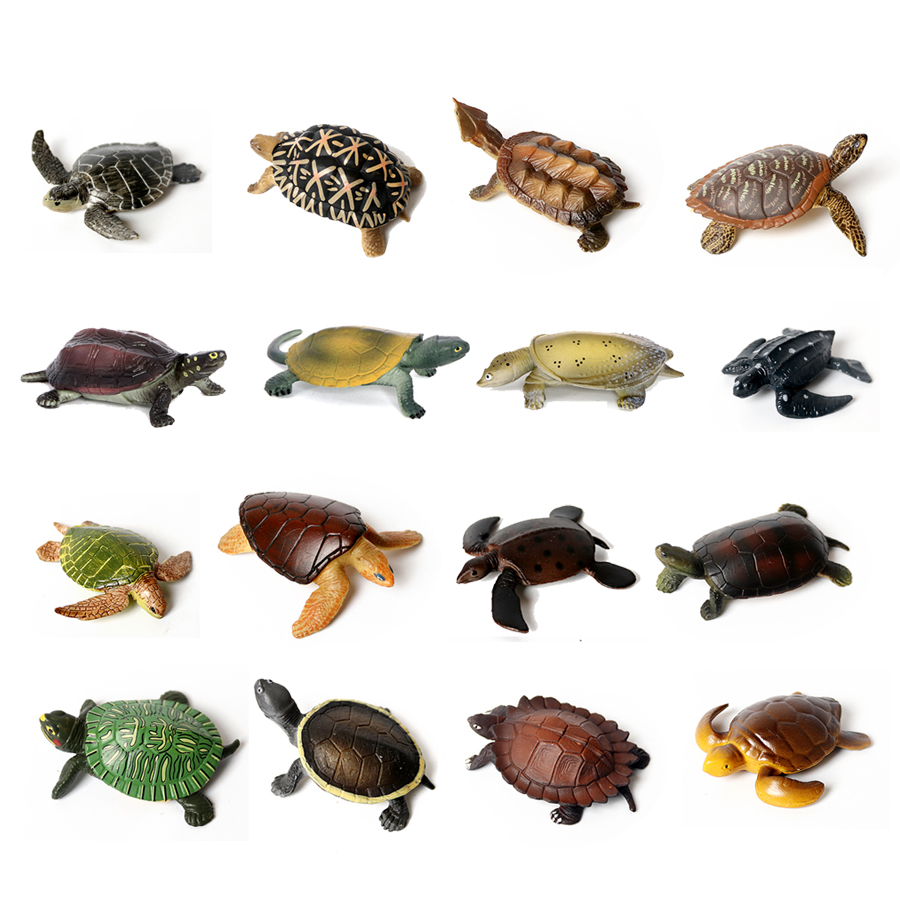 Fish Toy In Aquarium - Realistische Miniaturen Zeeleven Zeeschildpad Model Oceaandier