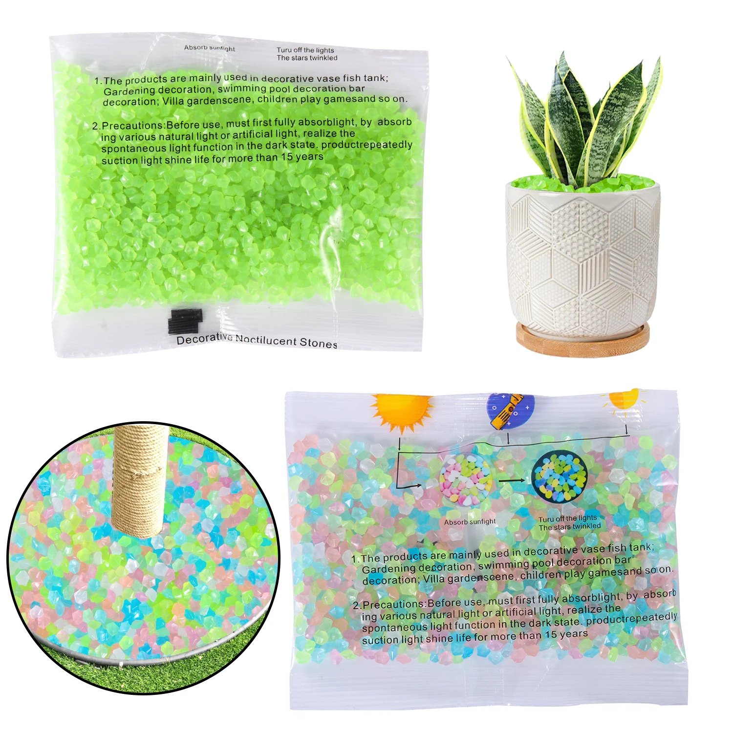 50 g/zak Decor Lichtgevende Za - Aquarium Fish Glow In The Dark recensie en prijs
